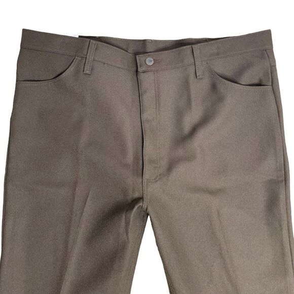 Vintage 80s Wrangler Rancher Boot Jeans 42 x 32 Brown Straight Leg Deadstock - Picture 2 of 6